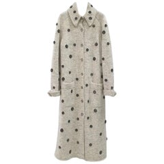 New Chanel  16A Cashmere CC Logo Buttons Coat