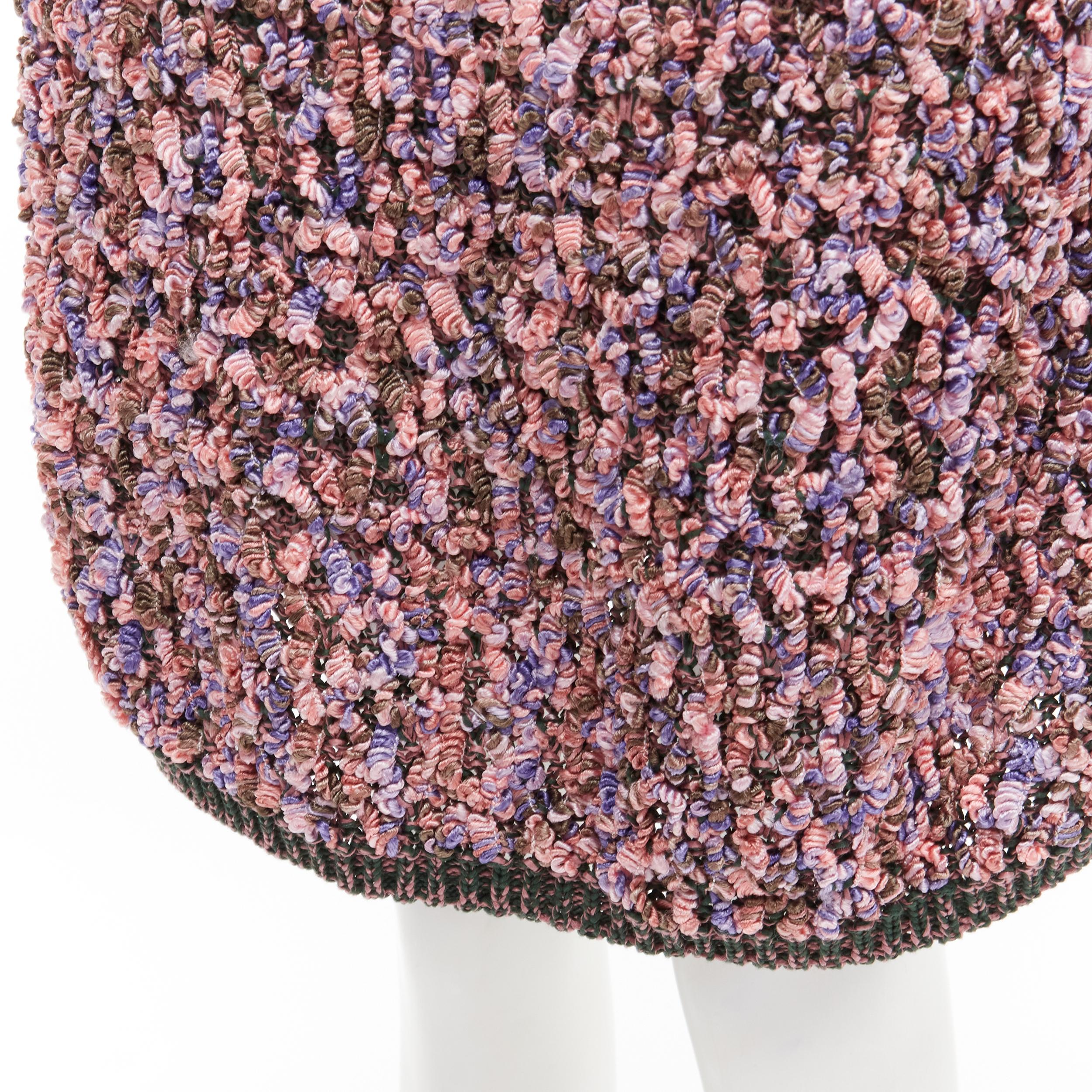 new CHANEL 2015 Runway Look 24 pink rope blossom boucle skirt FR40 L 4