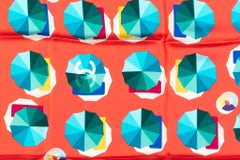 New Chanel Beach Umbrellas Red Scarf