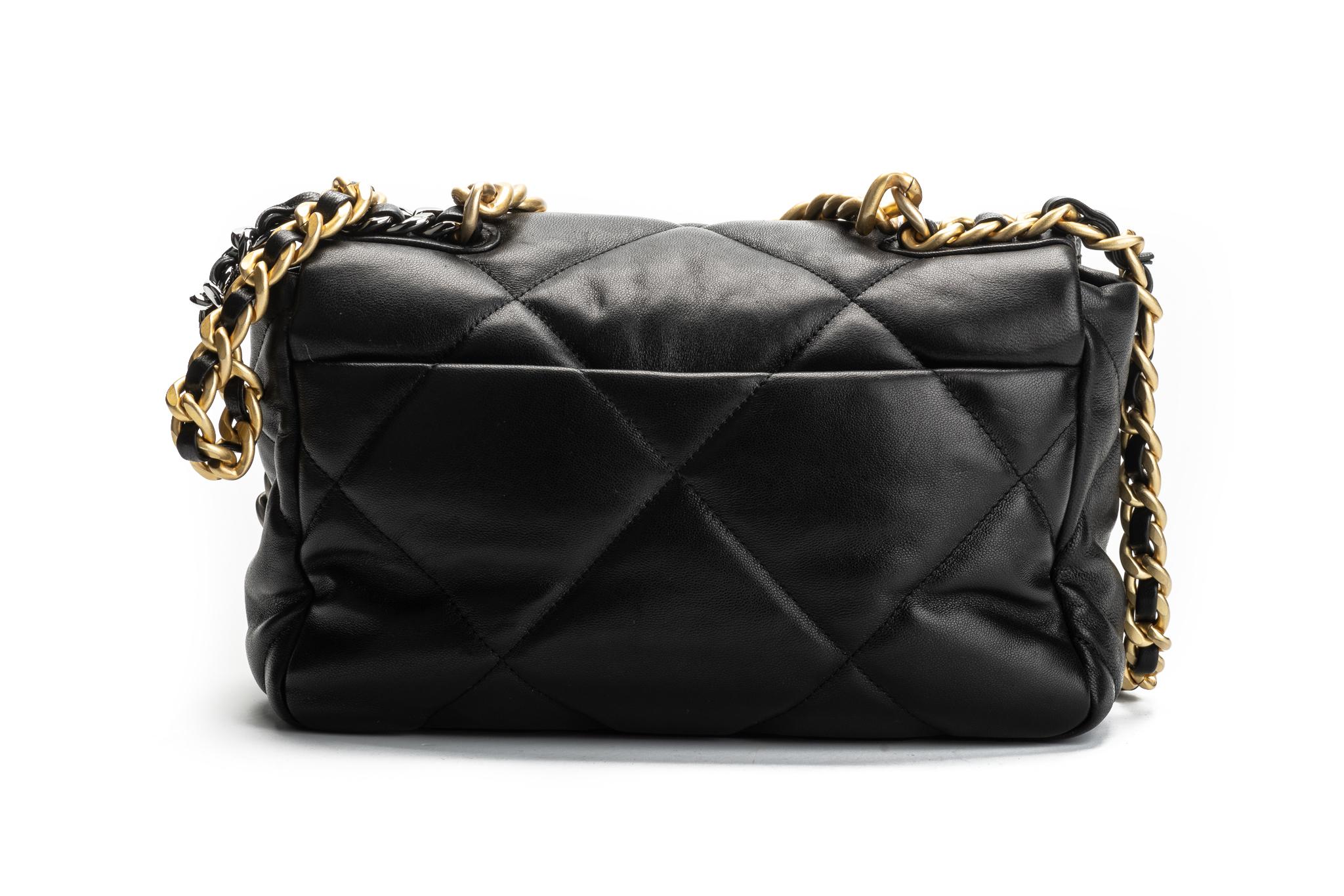 Neu Chanel Schwarz 19 Tasche Selten Damen