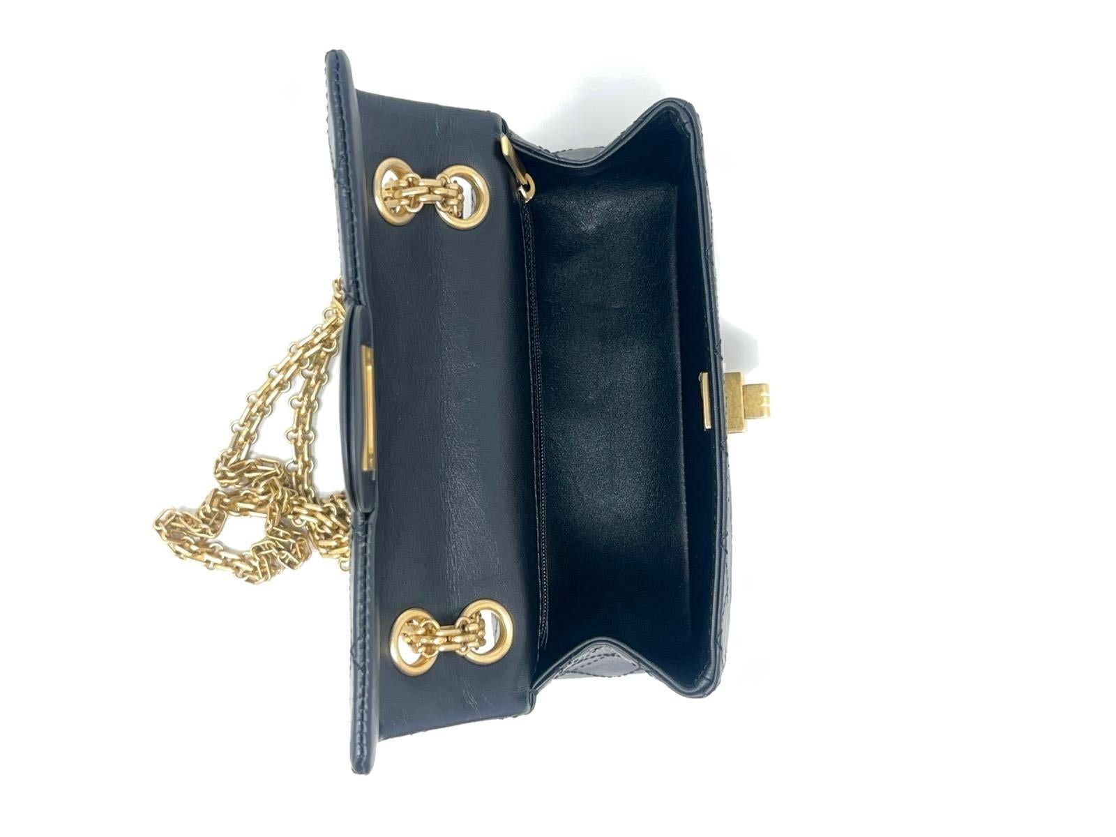 
Chanel Black Quilted Aged Calfskin 2.55 Reissue 226 Double Flap Bag Aged Gold Hardware, 2014
The interior is lined in a burgundy leather
Aged Gold finish to hardware is inherent to the design


Condition : New with storage wear. Plastic attached to