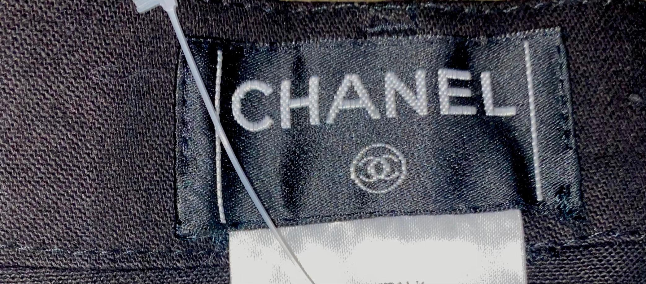 Women's NEW Chanel Black Classic Shorts 5 Pocket Denim Style Pants 34