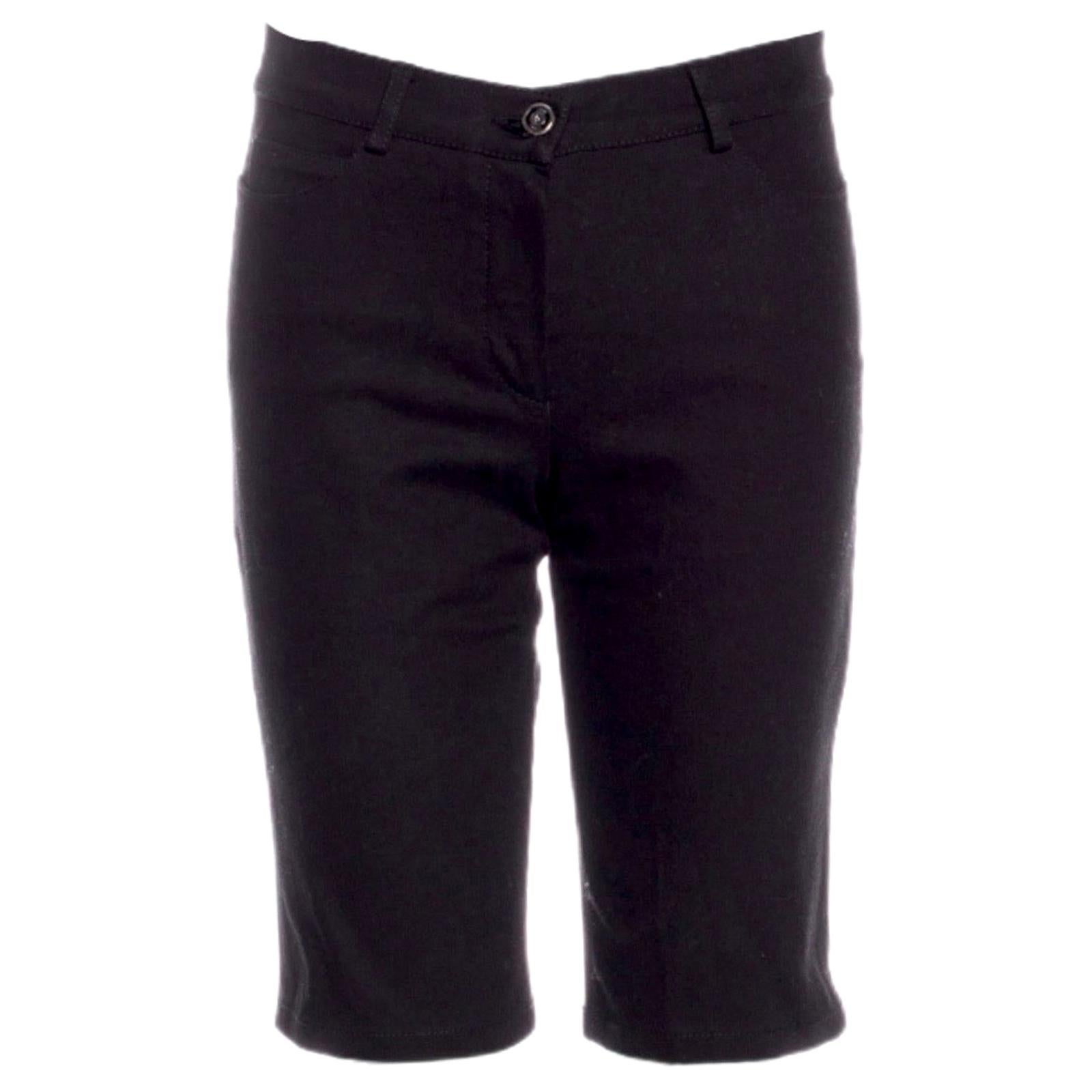 NEW Chanel Black Classic Shorts 5 Pocket Denim Style Pants 34