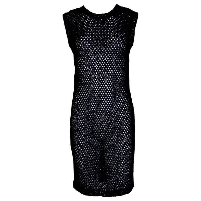 CHANEL Pre-Owned 2000s Textured Sleeveless Mini Dress - Farfetch