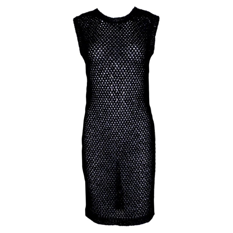 Chanel Haute Couture Black Silk Dress