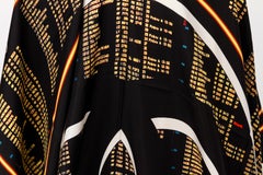 New Chanel Black Gold Logo CC XL Silk 52" Scarf Shawl