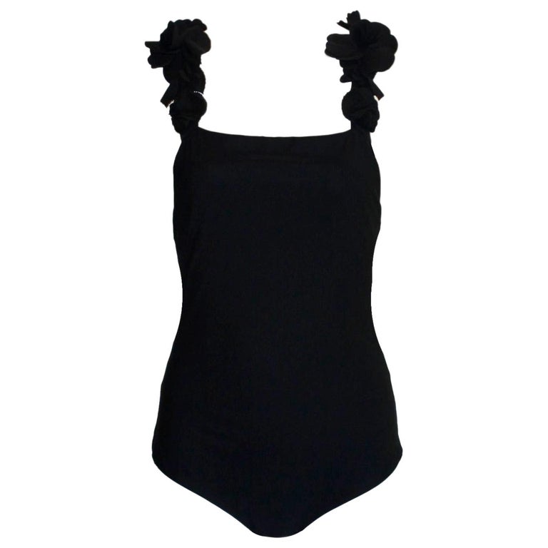Chanel Black Logo Swimsuit - Size FR 40 ○ Labellov ○ Buy and