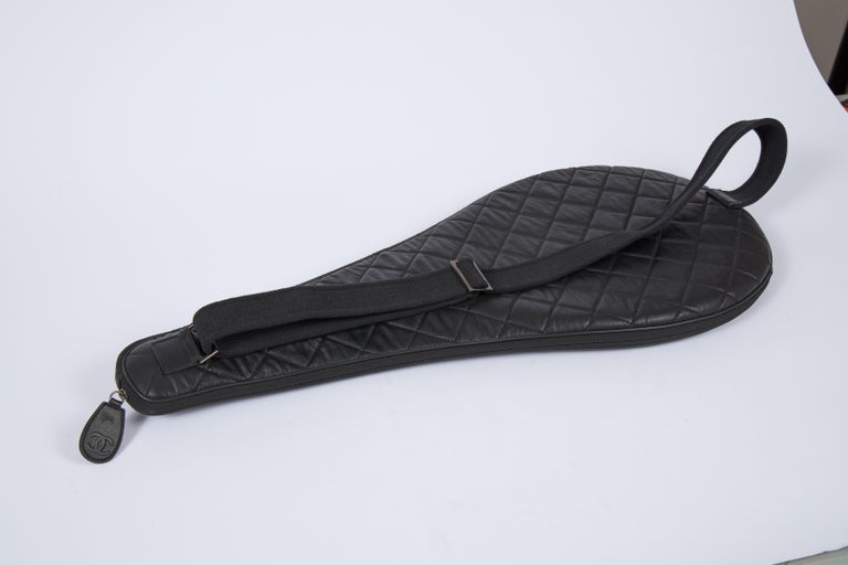 New Chanel Black Tennis Racquet with Cover at 1stDibs chanel tennis