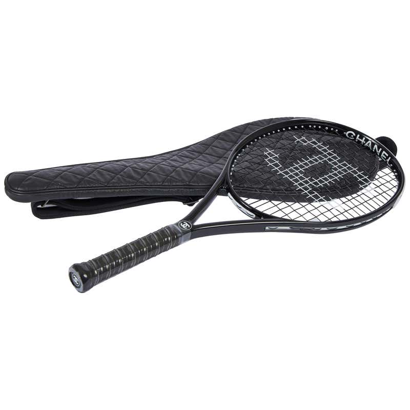 New Chanel Black Tennis Racquet with Cover at 1stDibs | chanel tennis ...