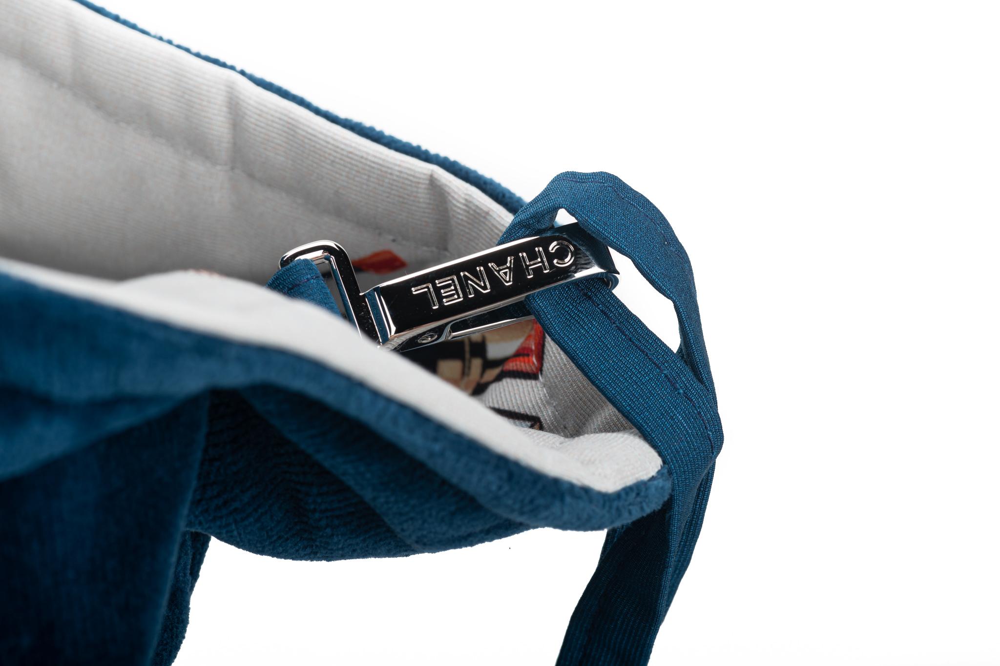 New Chanel Blue Beach Bag Towel Set Iconic Design 4