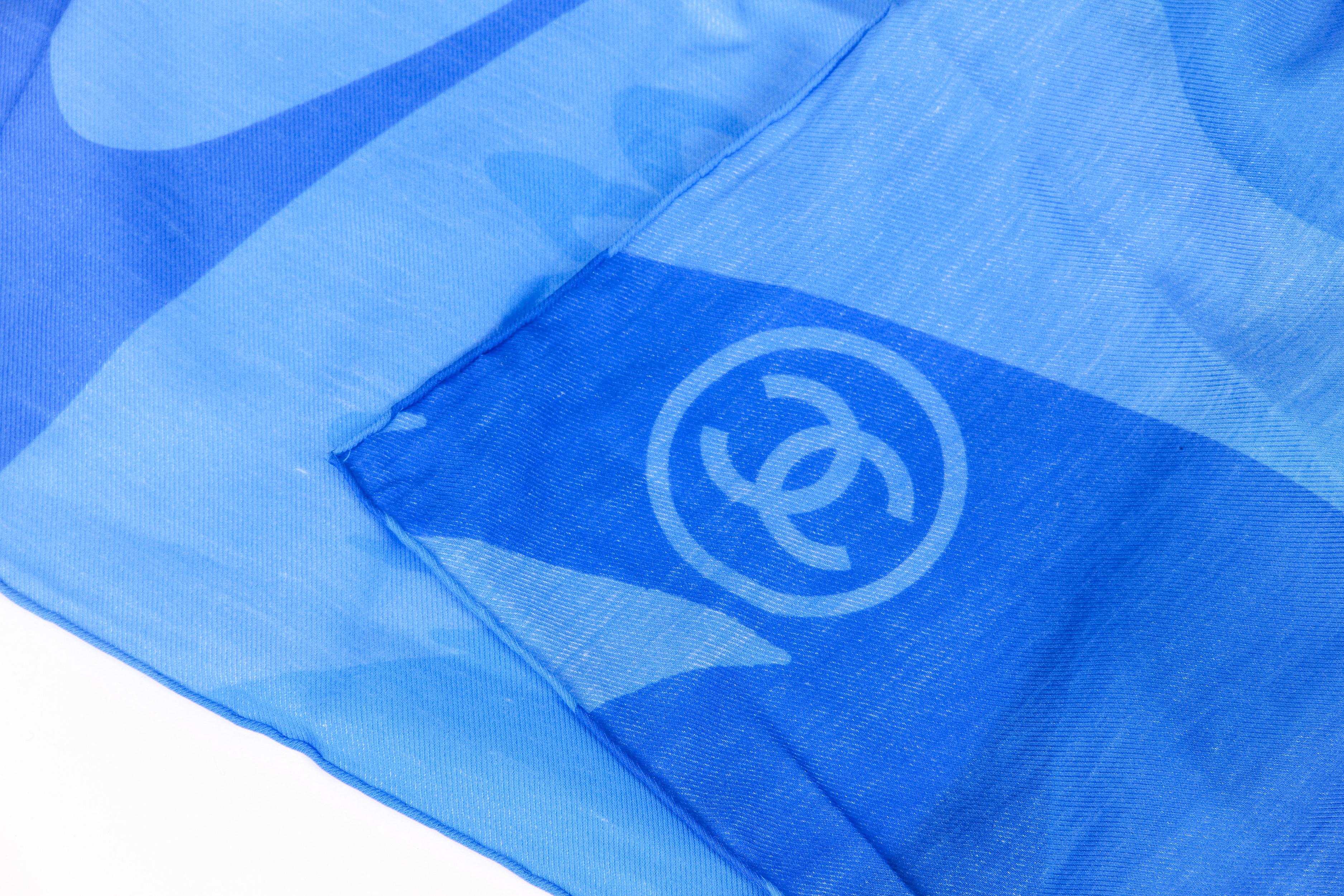 New Chanel Blue Clouds Sarong 76