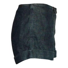 UNWORN Chanel Blue Jeans Denim Hot Pants Shorts 40