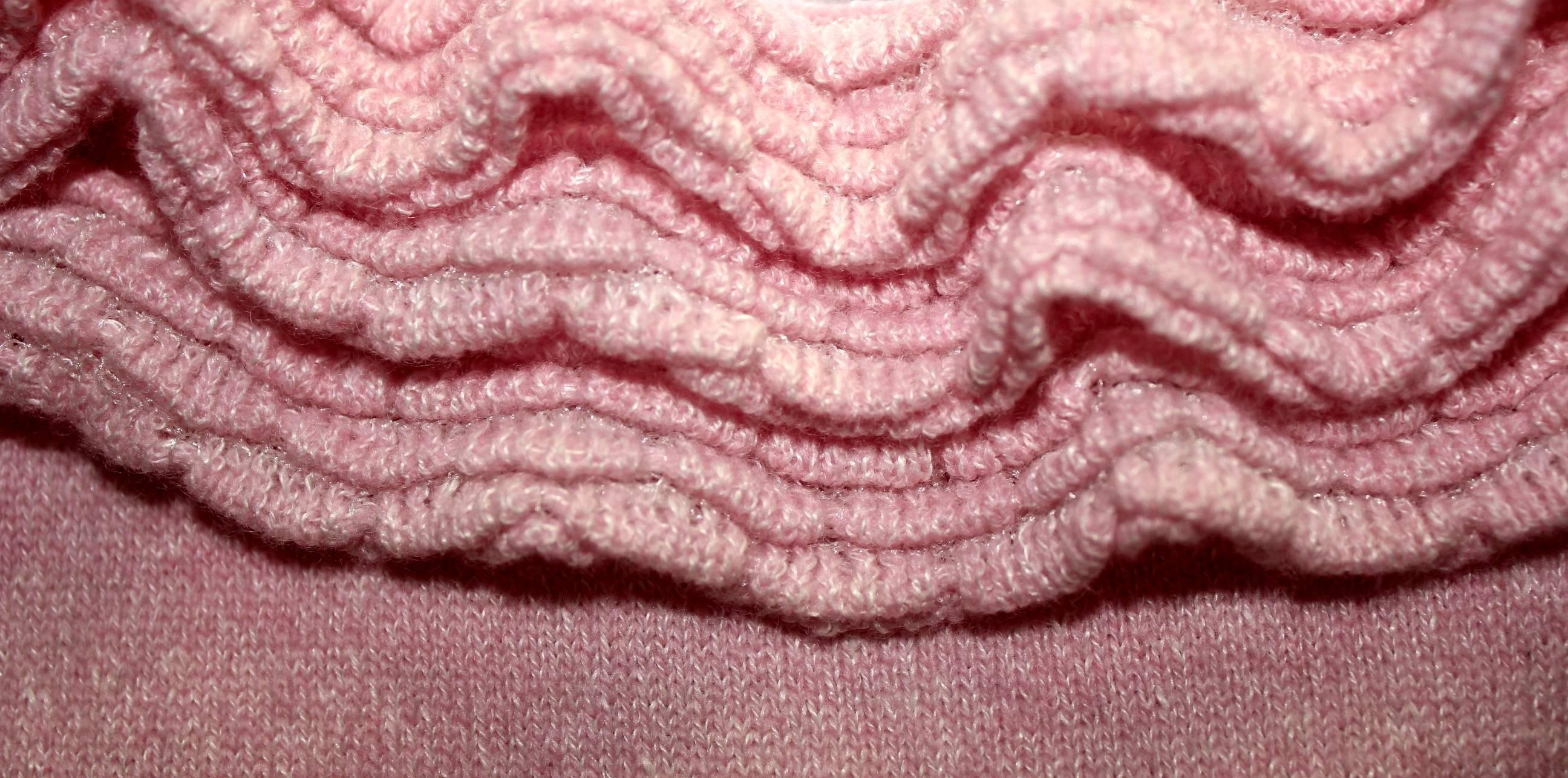chanel pink knit top