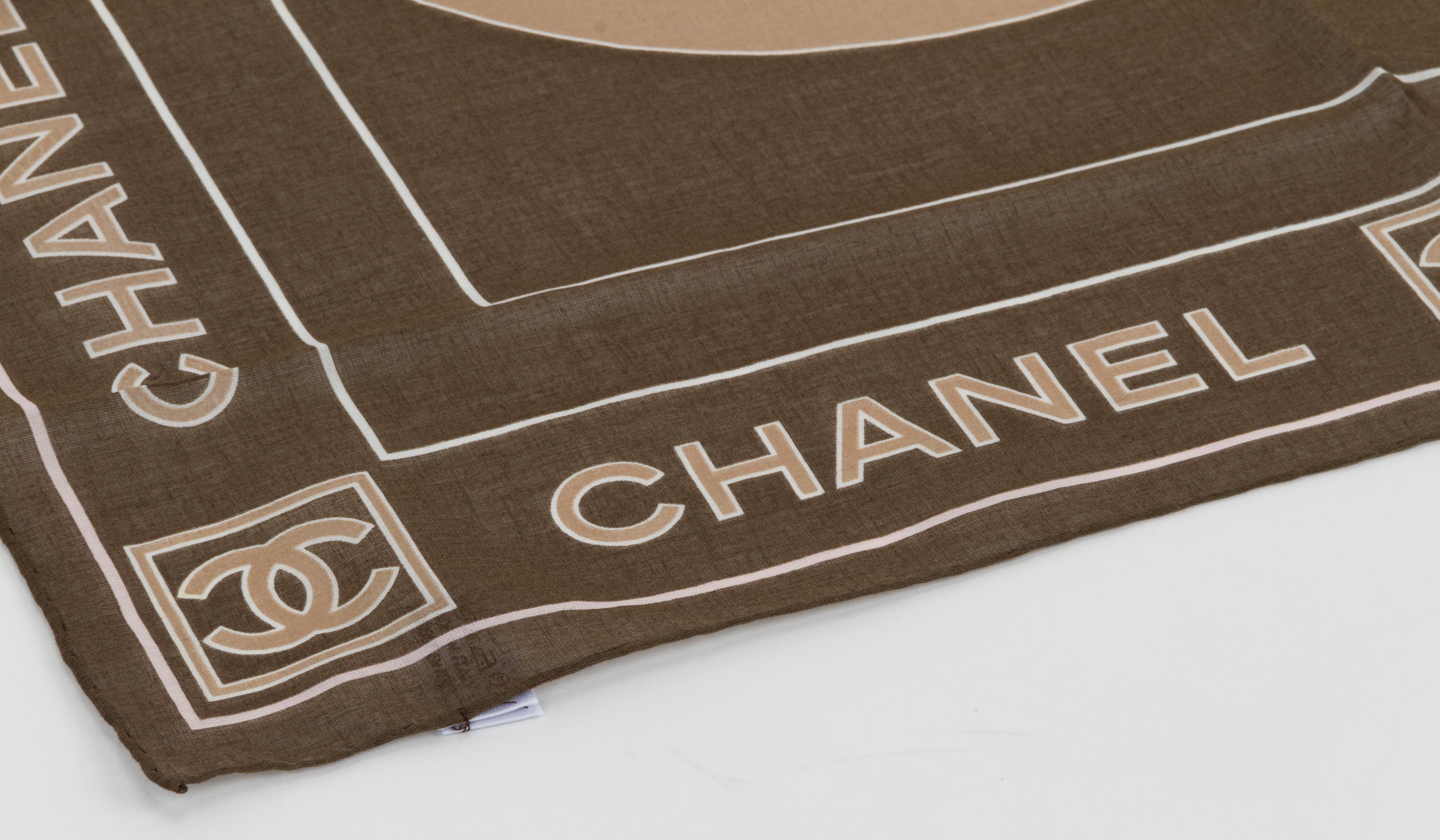 chanel brown scarf
