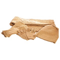 New Chanel Cashmere Hat Gloves Scarf Set