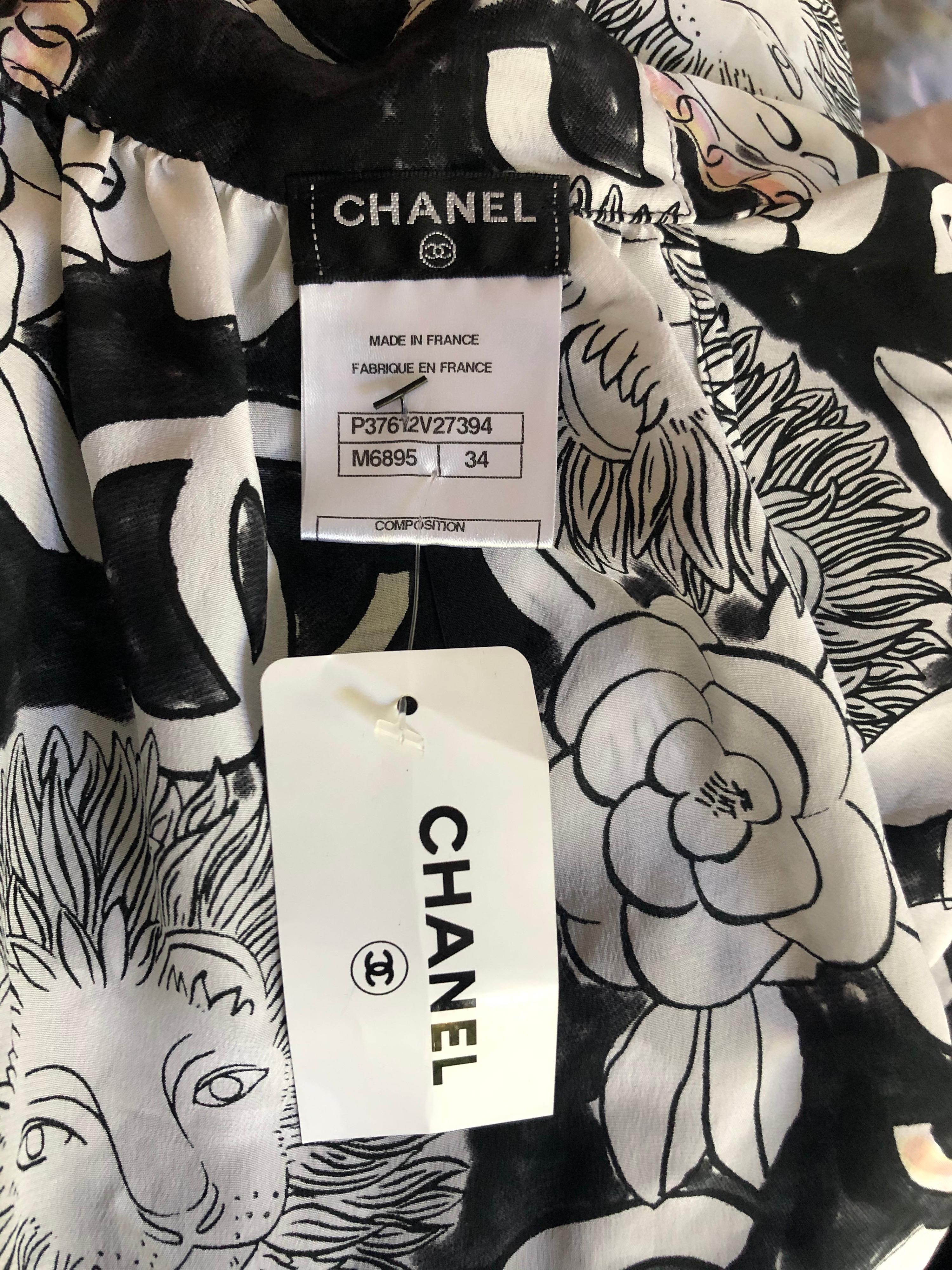Neu Chanel Frühjahr 2010 CC Logo Monogramm Seide Träger-Wickelkleid mit offenem Rückenausschnitt im Angebot 3