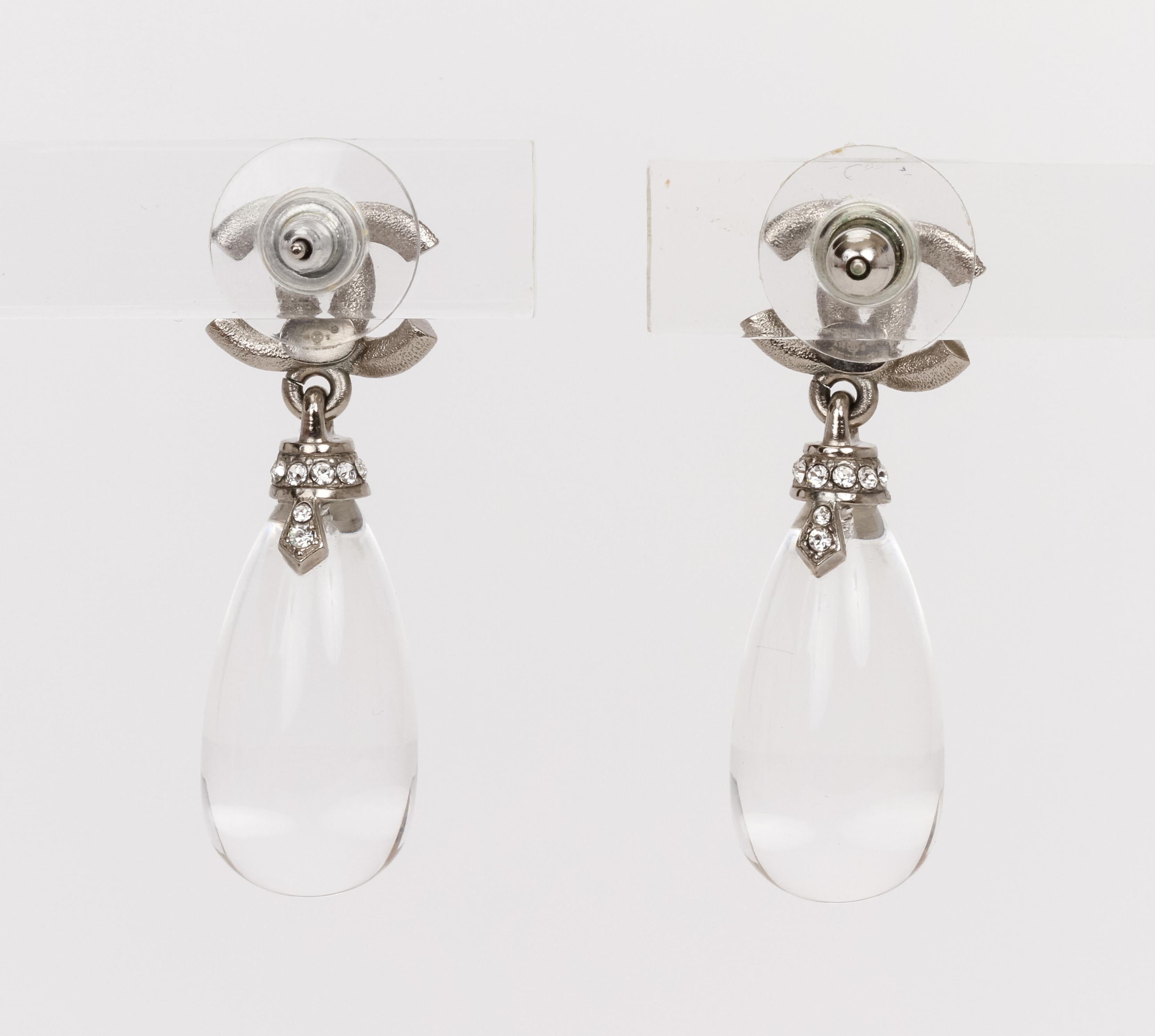 rhinestone chanel earrings