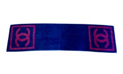 NEW Chanel CC Logo Signature Two-Sided Terry Cloth Beach Pool Sport Towel
