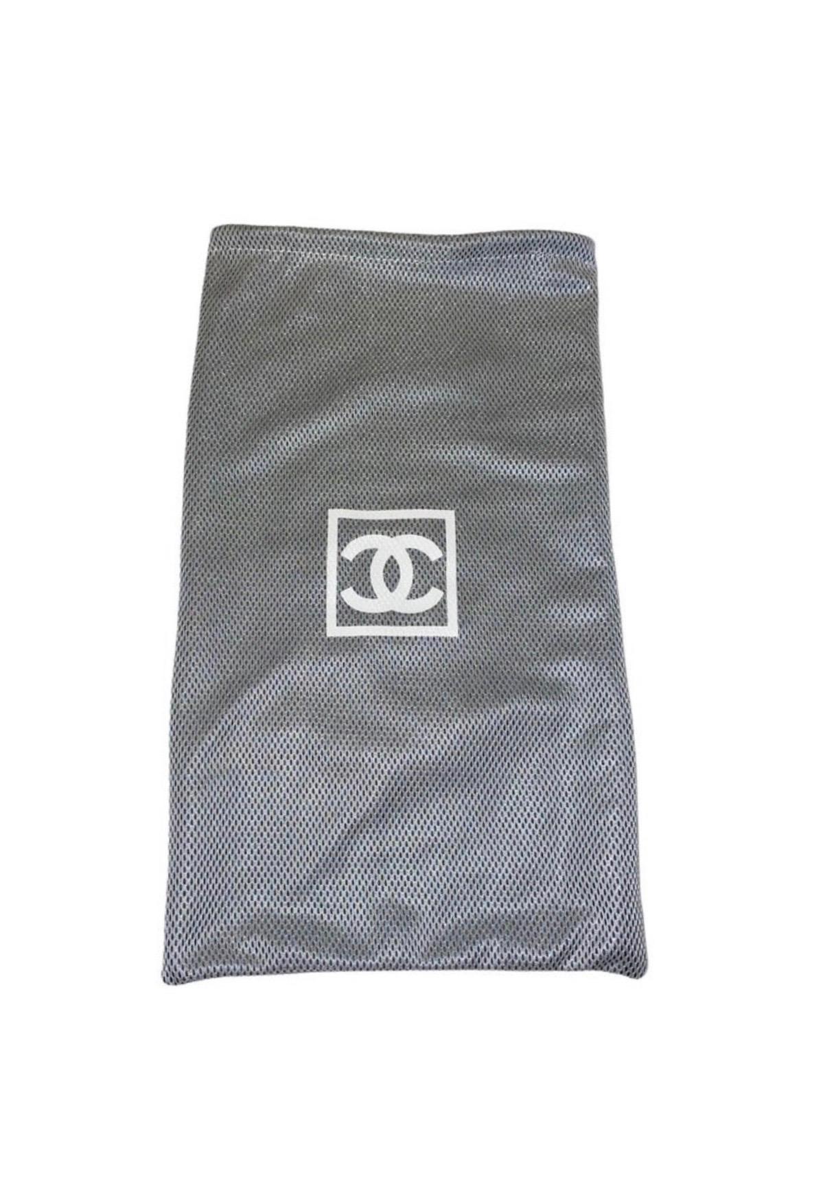 NEW Chanel CC Logo Signature Double Face Terry Cloth Beach Pool Sport Towel  1