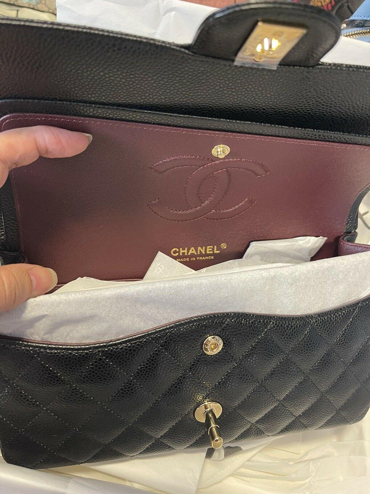 NEW Chanel Classic Medium Flap - Black Caviar Gold Hardware 1