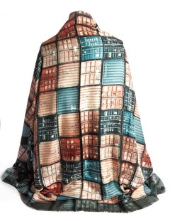 New Chanel Containers Rust Silk Shawl