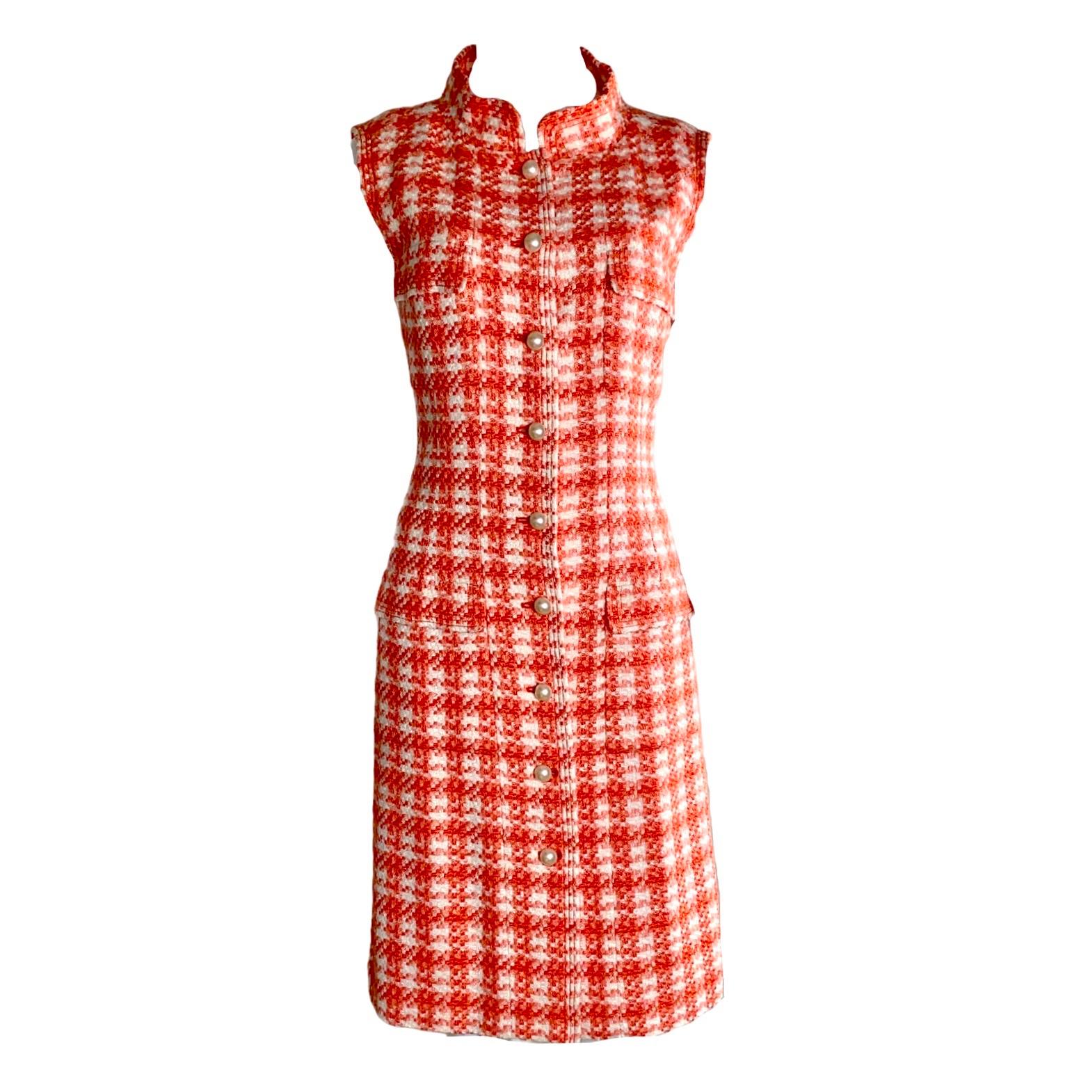chanel houndstooth dress