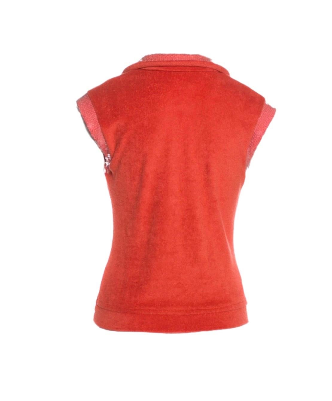 Chanel - Ensemble jumeau top et veste en éponge à sequins corail, état neuf en vente 3