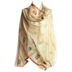 Chanel Cashmere Scarf - 52 For Sale on 1stDibs
