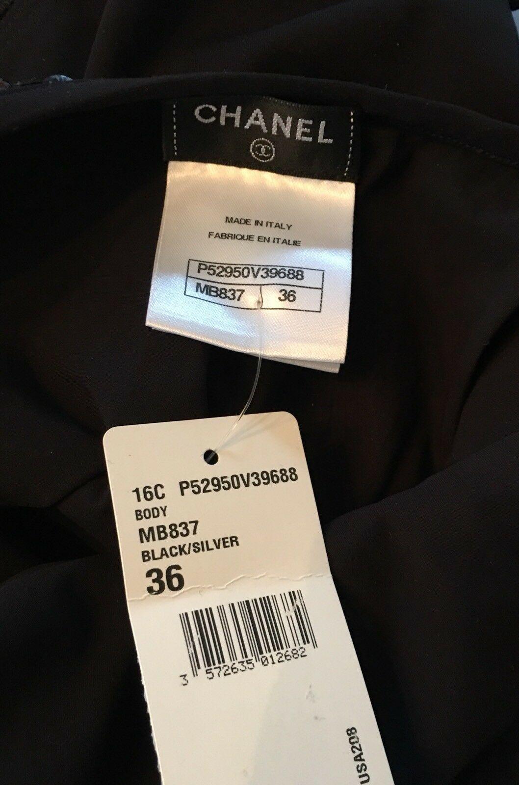 Neu Chanel Cruise 2016 Laufsteg Pailletten verschönert Badeanzug Bodysuit  im Angebot 2