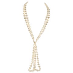 New Chanel Faux Pearl Multistrand Necklace