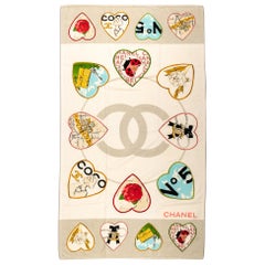 New Chanel Heart Logo Beach Towel