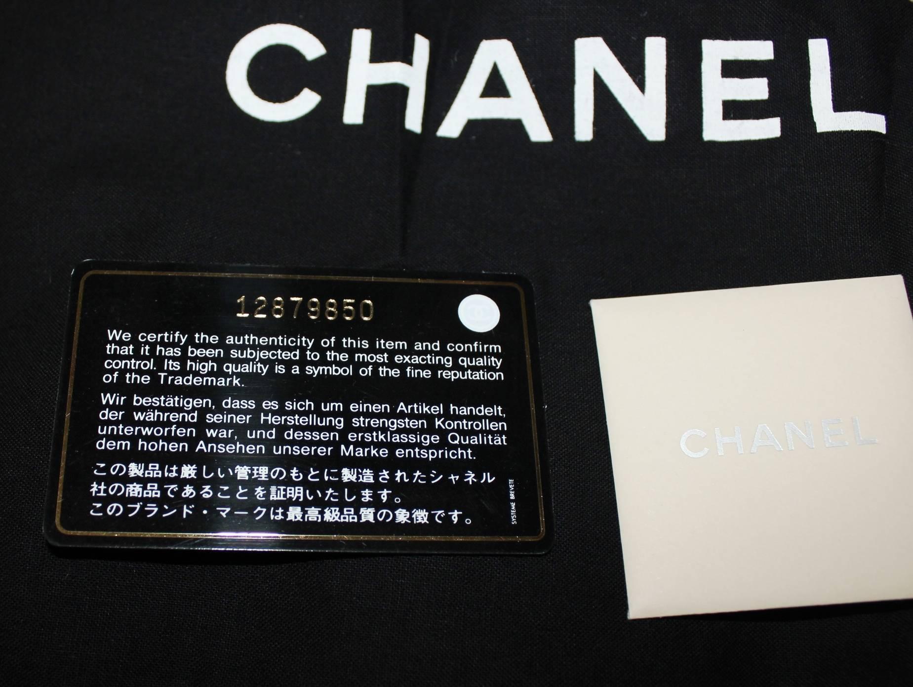 Black NEW Chanel Leather CC  Logo Large 