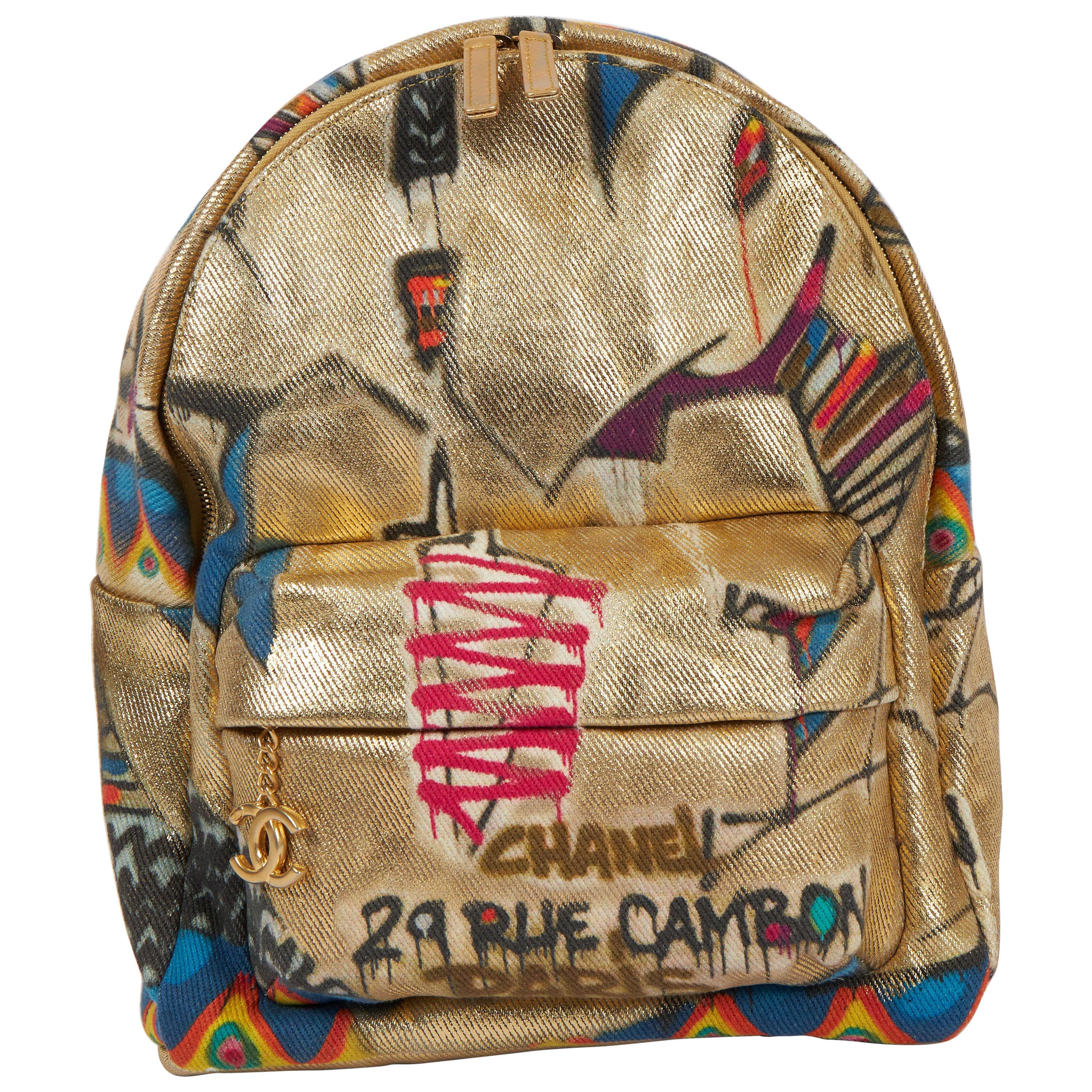 New Chanel Limited Edition Graffiti Backpack at 1stDibs