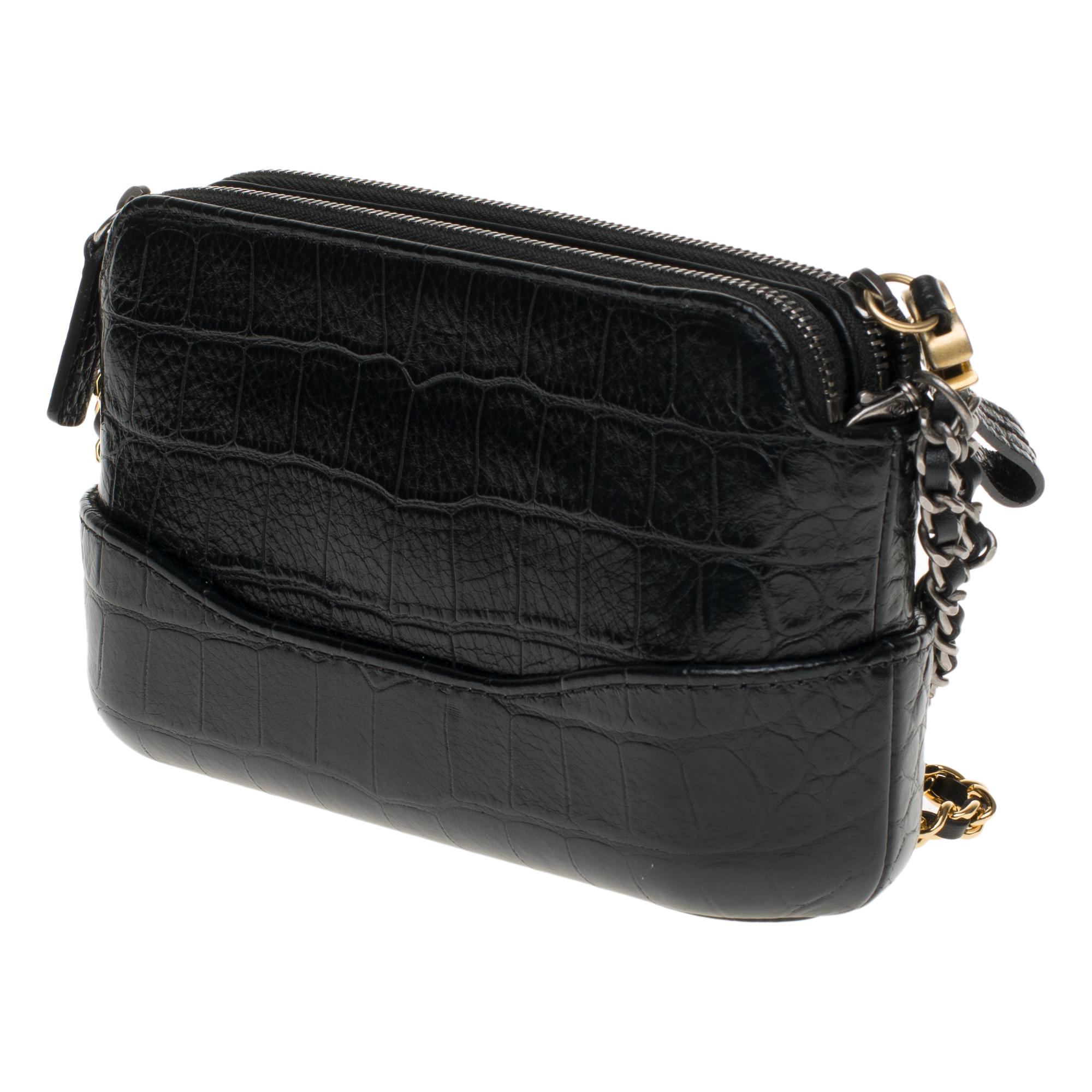 chanel croc embossed gabrielle