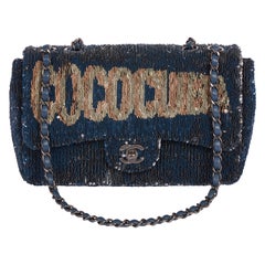 New Chanel Mint Coco Cuba Sequins Bag Blue