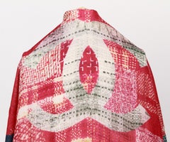 New Chanel Multi Color Tweed Print Cashmere Shawl Scarf 54"