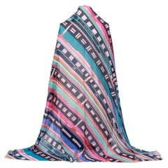 New Chanel Multicolor Cashmere Silk Shawl Scarf