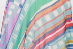 New Chanel Multicolor Stripe Cashmere Scarf 52" Shawl