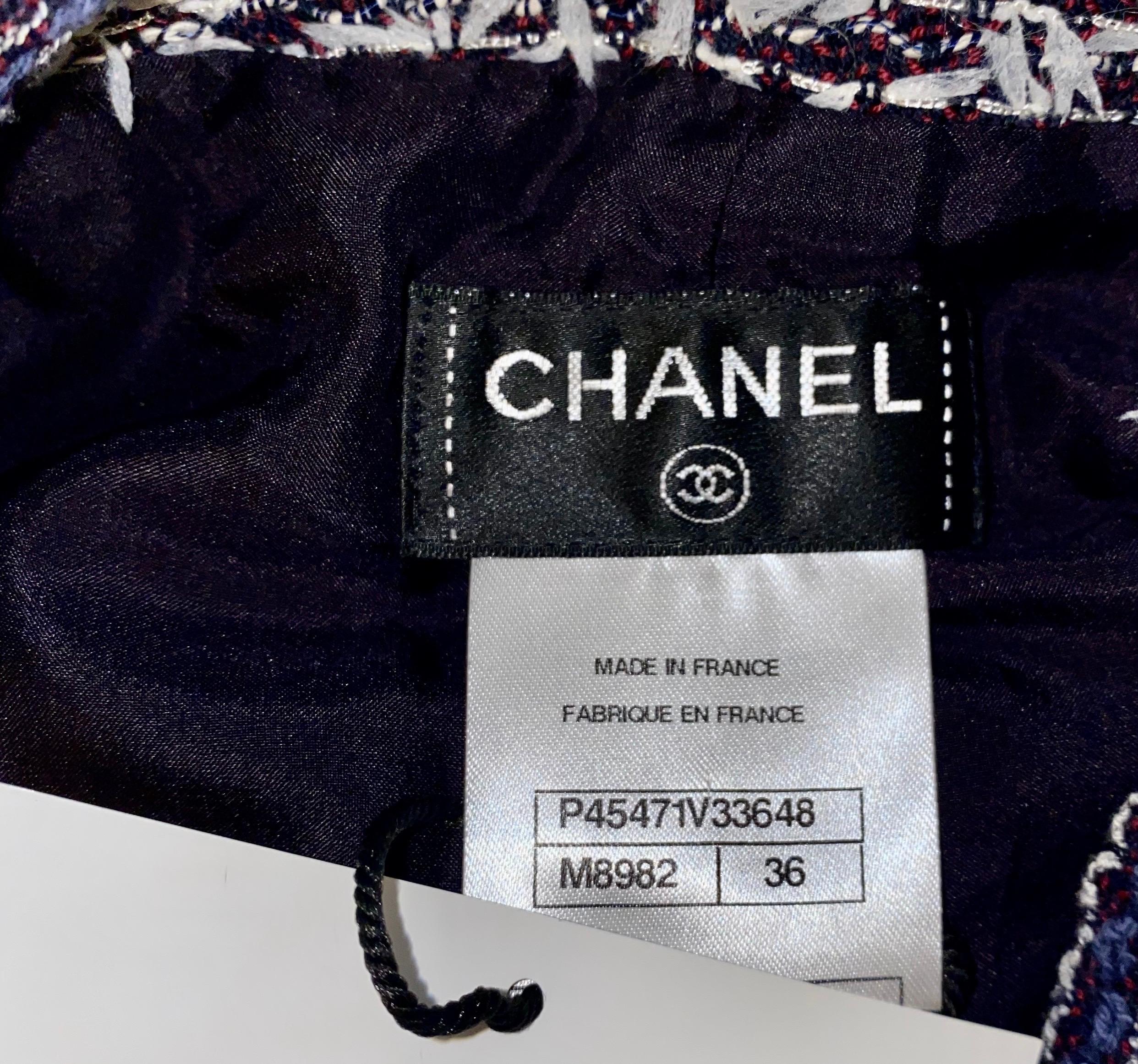 NEU Chanel Mehrfarbige Tweed & Denim Jeans Hot Pants Shorts Damen im Angebot