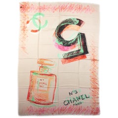 Châle en cachemire et soie Chanel n° 5, Neuf