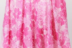 New Chanel Oversize Camellia  Silk Cotton Shawl Scarf