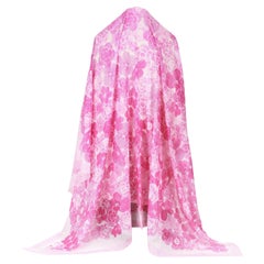 Chanel surdimensionné Camellia  Echarpe en soie et coton