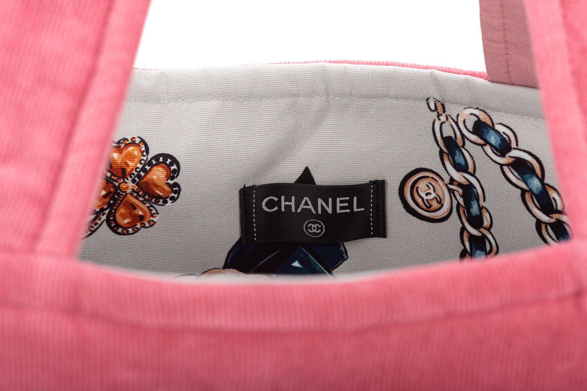 chanel pink beach bag