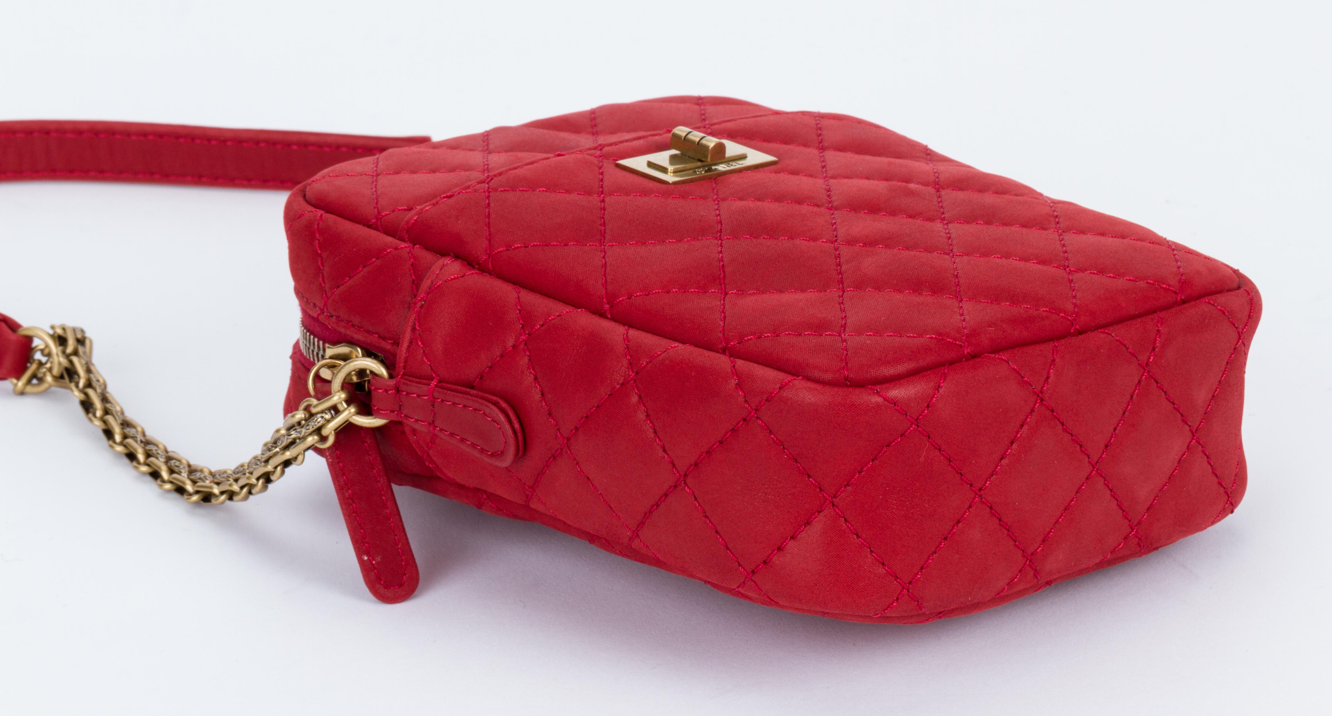 Women's New Chanel Red Quilted Leather Reissue Crossbody Bag
