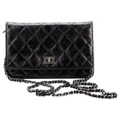 NEW Chanel Reissue Black Wallet On A Chain