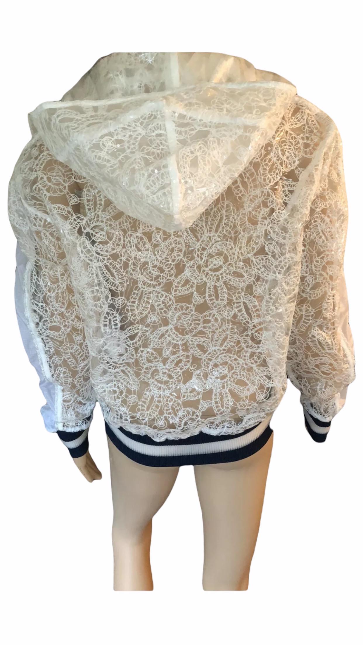 NEW CHANEL S/S 2018 Sheer Embroidered Jacket Coat FR 38

Condition: Brand New with Tags