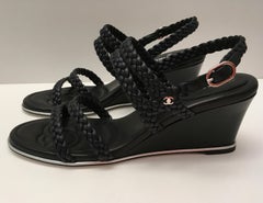 New Chanel Shoes/Wedges Blue Size 38