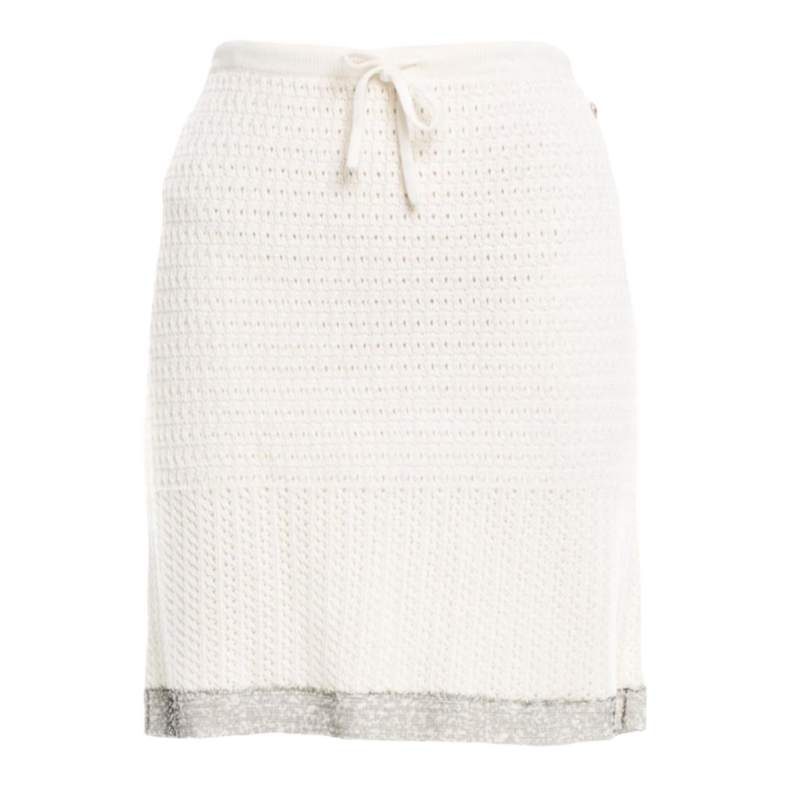 drawstring knit skirt