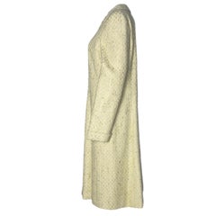 UNWORN Chanel Timeless Lesage Tweed Coat with CC Logo Plate 42