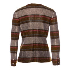 NEW Chanel Striped Signature Cashmere Jacket Blazer 38